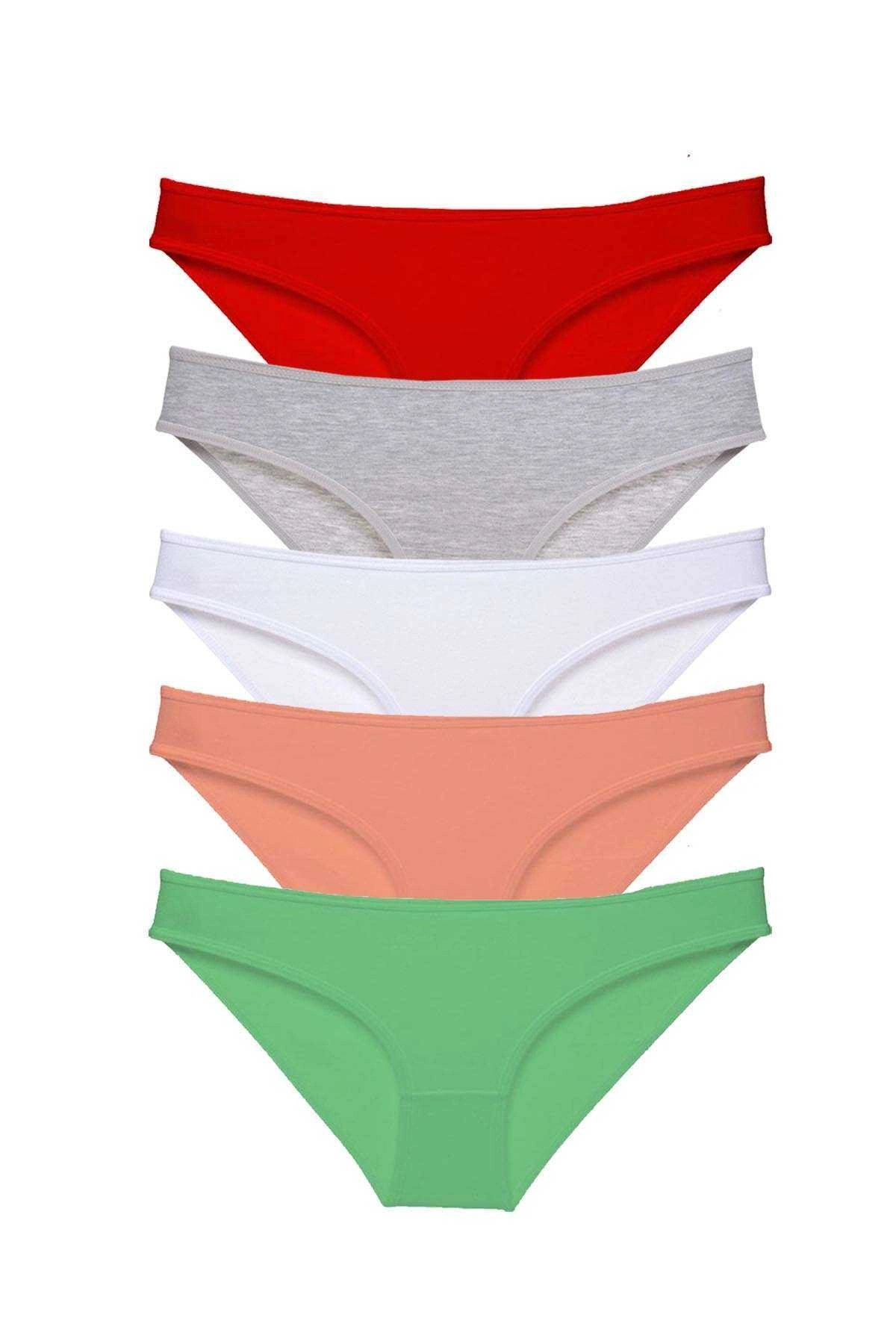 5 Adet Süper Eko Set Likralı Kadın Slip Külot 518