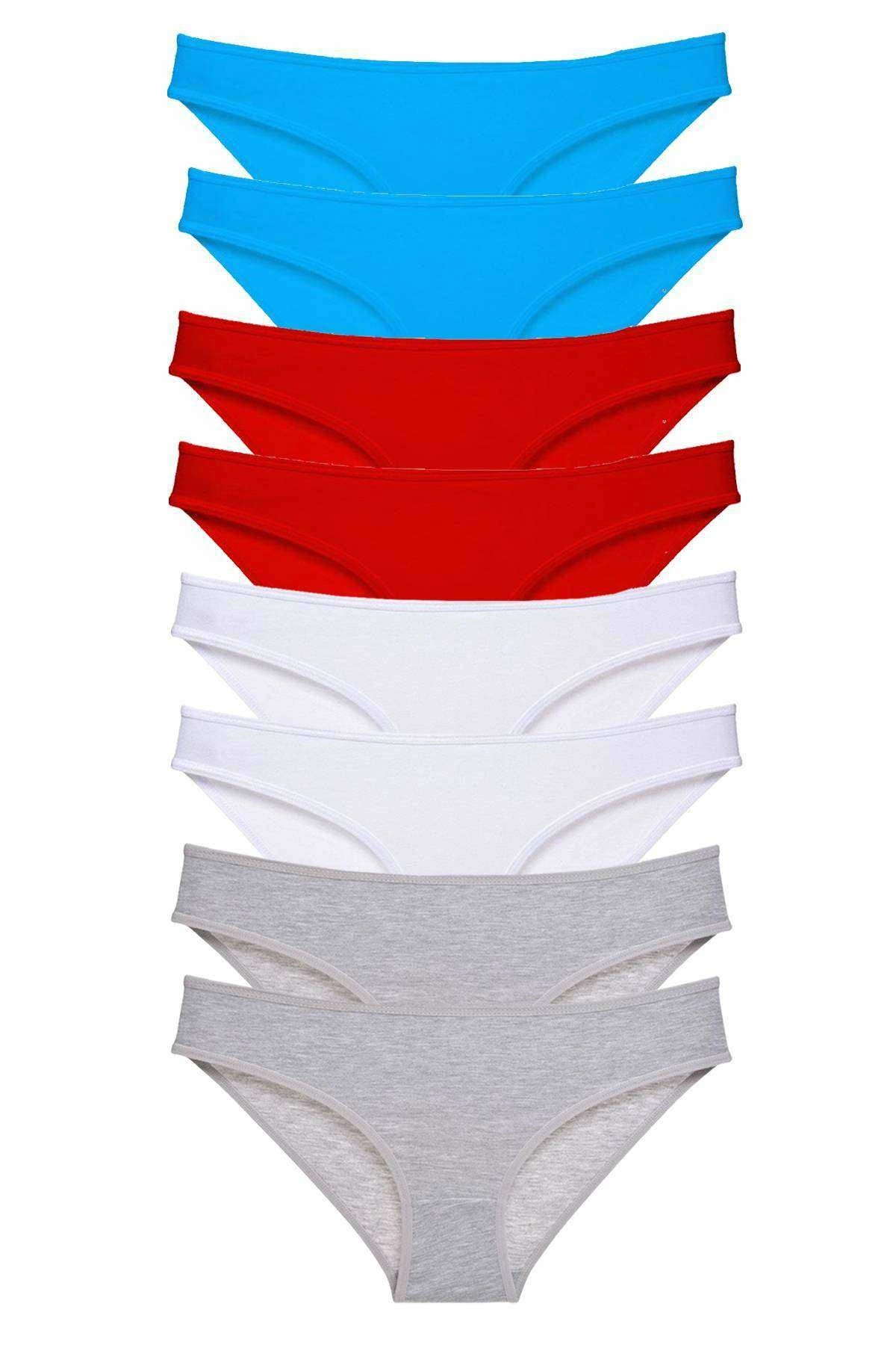 8 Adet Süper Eko Set Likralı Kadın Slip Külot 530