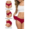 6 Adet Kadın Dikişsiz Lazer Kesim Esnek İz Yapmayan Külot S6