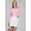 Tek Omuz İpli Bluz Pembe