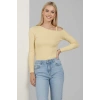 Tek Omuz İpli Bluz Sarı