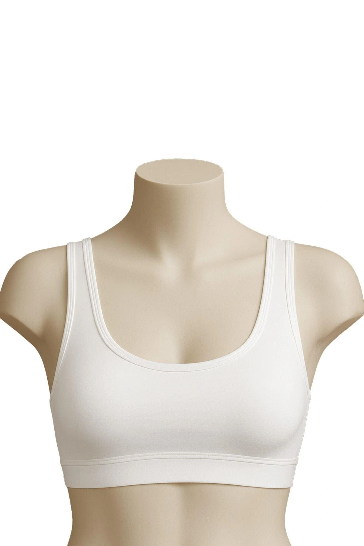 Beyaz Mı Emay 1816 6'lı Pedli Kalın Askılı Alıştırma Sütyeni