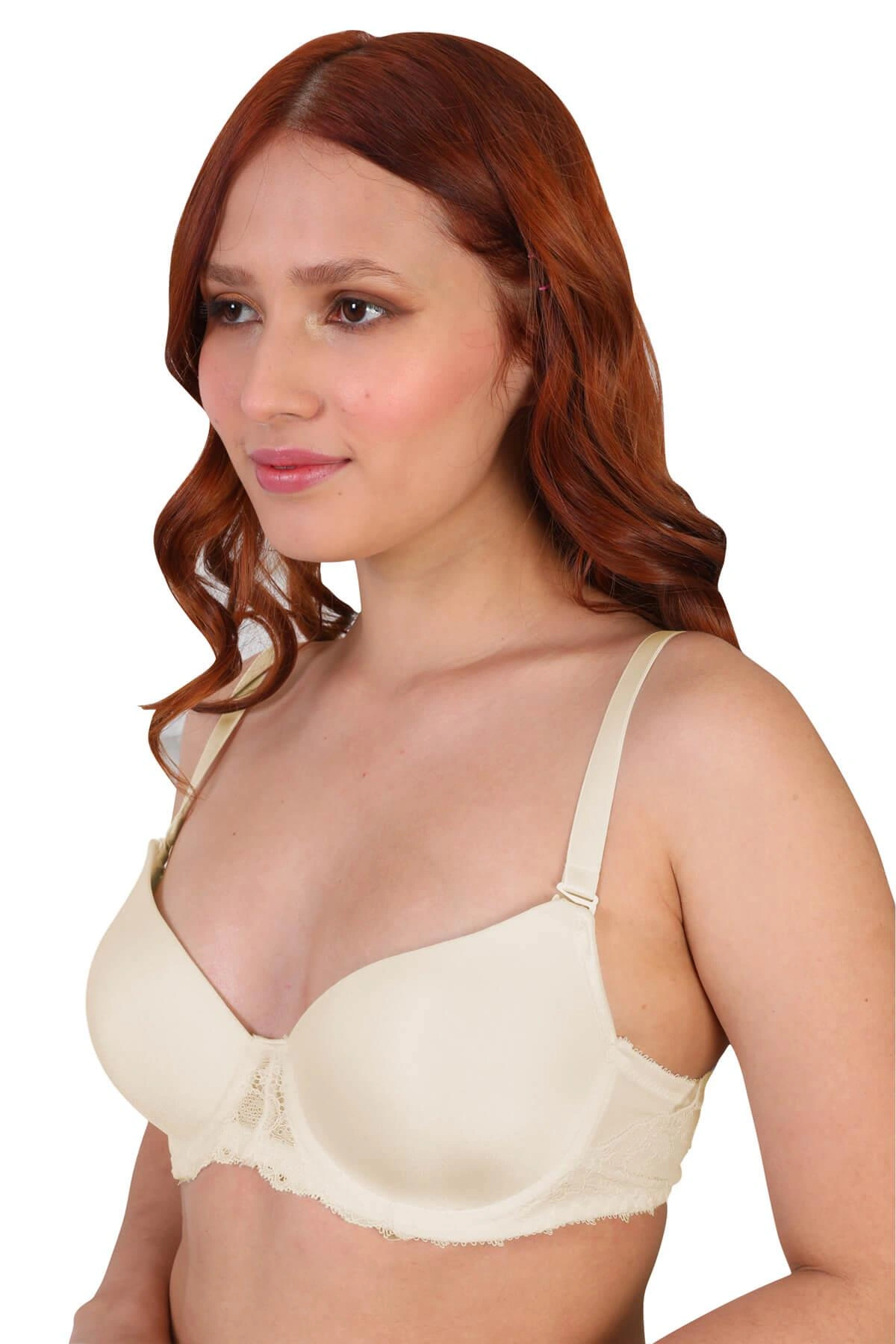 Ekru Mı 189d Pedli Dantelli Balenli Sütyen