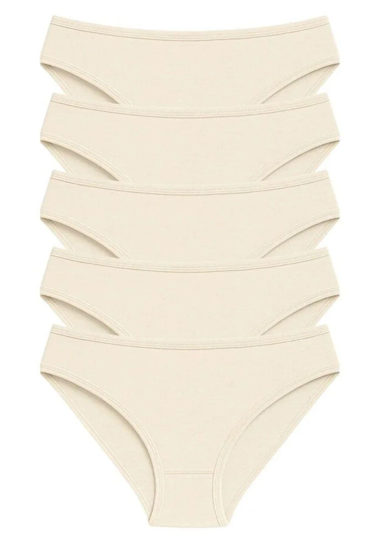 Pk40002 Pamuklu Basic Kadın Bikini Külot 5 Li Paket