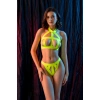 Lastik Şerit Sütyen Külot Takım Neon Sarı (mgp6641)