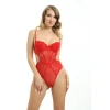 Kırmızı Dantelli Bodysuit - 886k