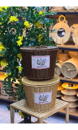 Rattan Patates ve Soğanlık Sepet