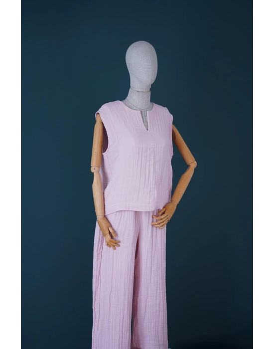 PEMBE MÜSLİN TAKIM