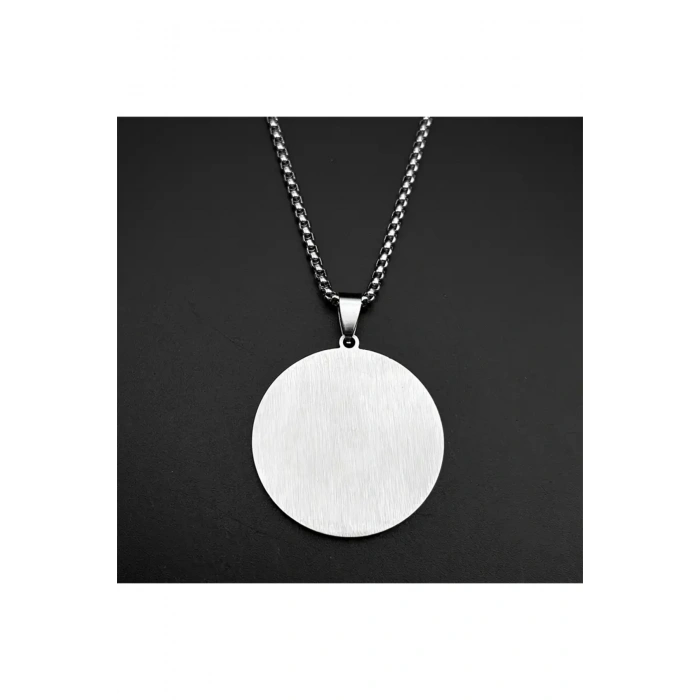 ALLAH ve Haşır suresi yazılı hastalık ve musibetten koruyan madolyon kararmaz gümüş renk