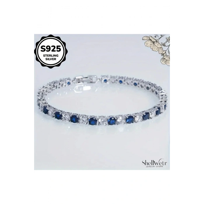 Lunara Taşlı 925 Ayar Gümüş Kaplama Bileklik kadın bileklik yılbaşında verilecek en özel hediye