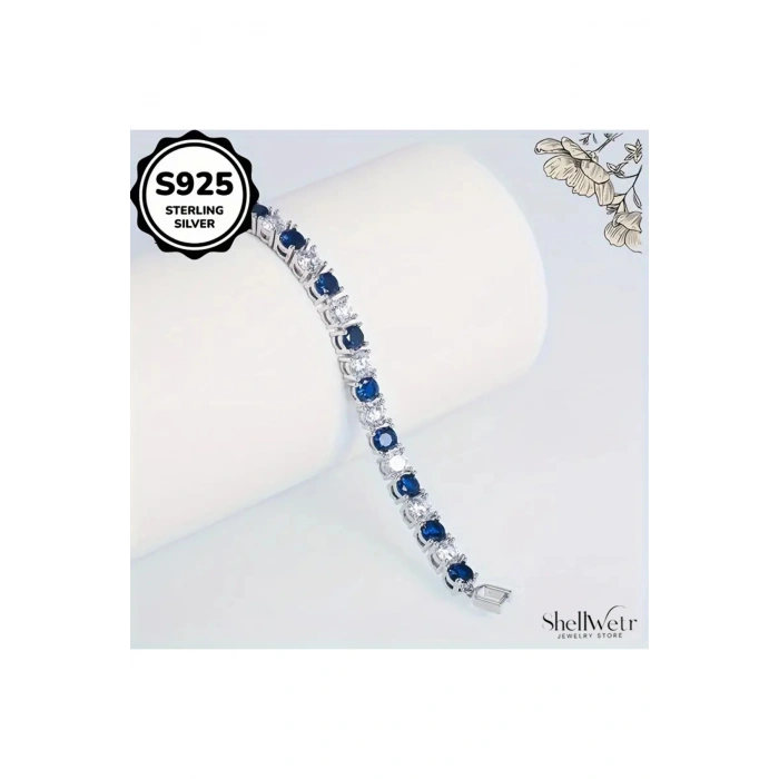 Lunara Taşlı 925 Ayar Gümüş Kaplama Bileklik kadın bileklik yılbaşında verilecek en özel hediye