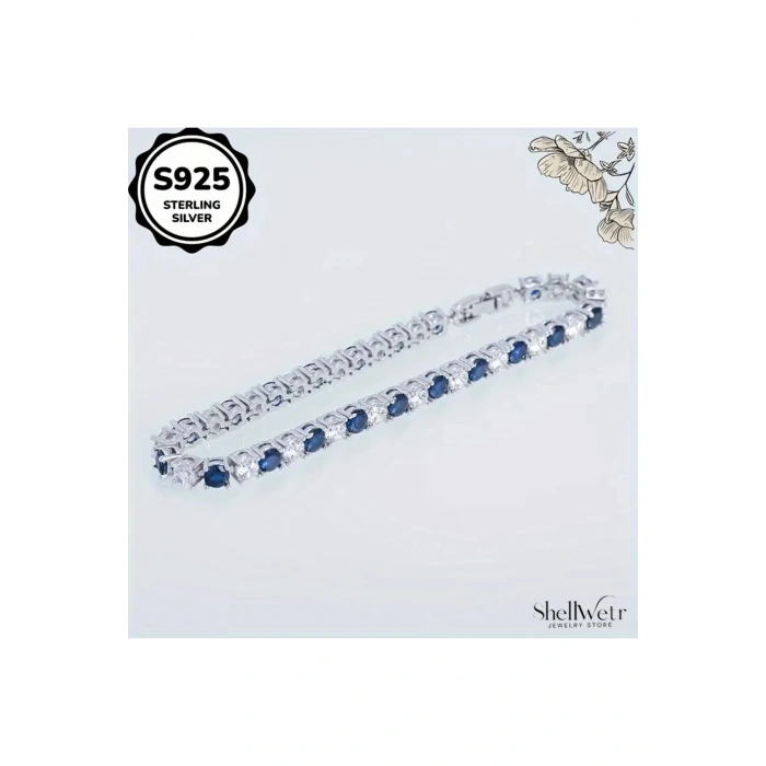 Lunara Taşlı 925 Ayar Gümüş Kaplama Bileklik kadın bileklik yılbaşında verilecek en özel hediye