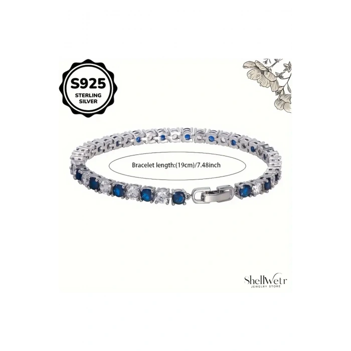 Lunara Taşlı 925 Ayar Gümüş Kaplama Bileklik kadın bileklik yılbaşında verilecek en özel hediye