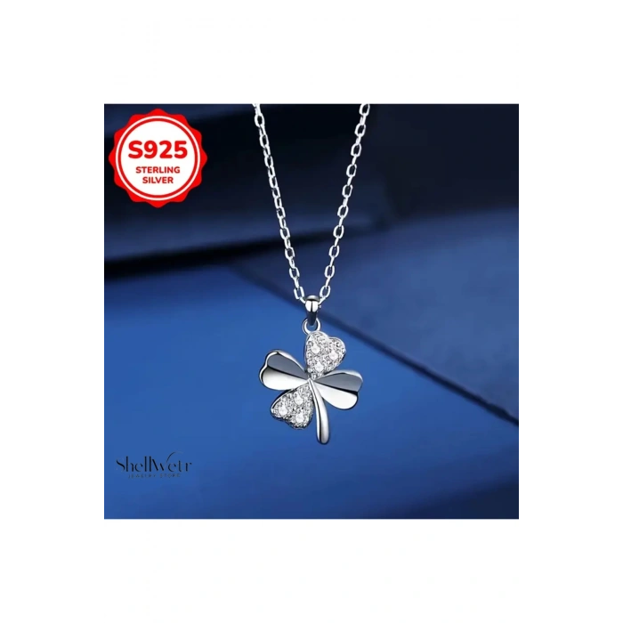 Wishleaf Yonca 925 Ayar Gümüş Kolye Sevgililer günü , annenize verilecek en güzel gümüş hediyesi