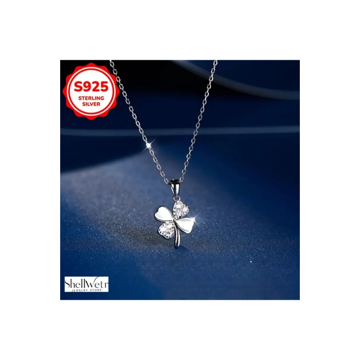 Wishleaf Yonca 925 Ayar Gümüş Kolye Sevgililer günü , annenize verilecek en güzel gümüş hediyesi