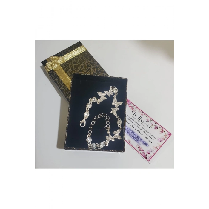 Zelina 925 Ayar Gümüş Kaplama Kelebekli Bileklik Sevgililer ve annenize verilecek en güzel hediye