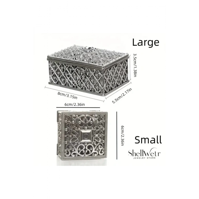 Lunessa Gümüş Renk Mini Takı Kutusu Sevgililer günü , annenize verilecek en güzel hediye