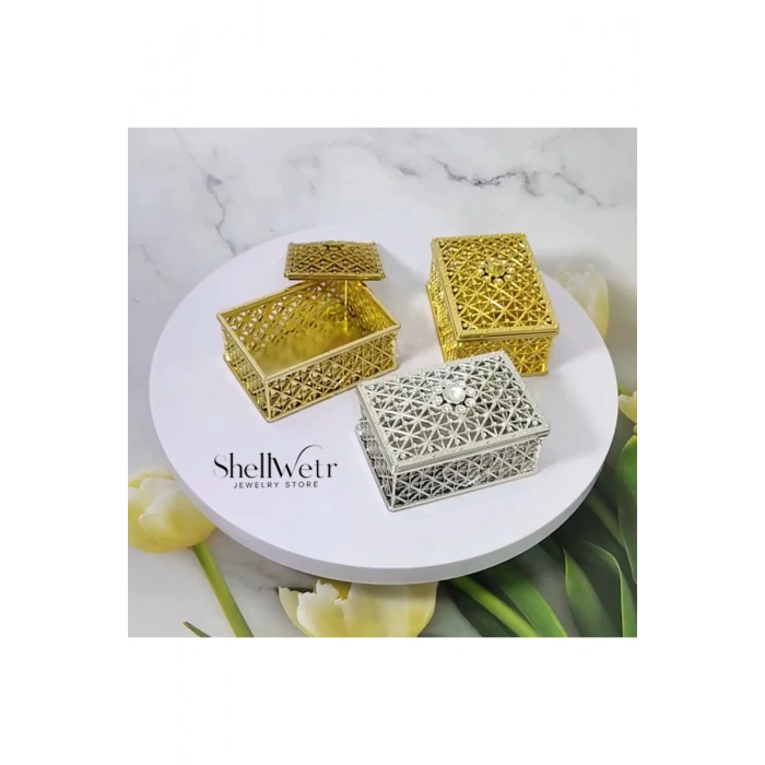 Lunessa Gümüş Renk Mini Takı Kutusu Sevgililer günü , annenize verilecek en güzel hediye