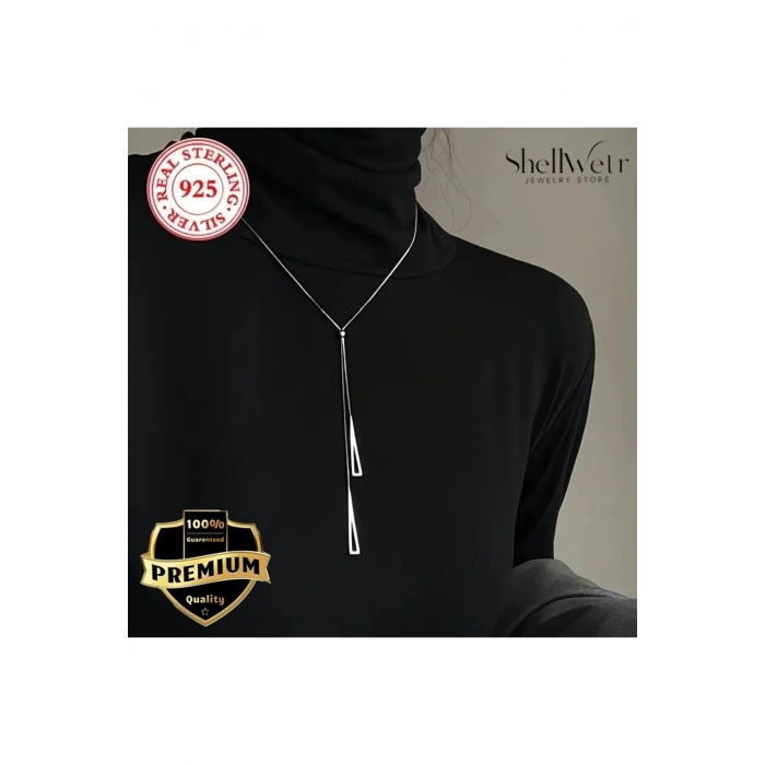 Elaria Sallantılı 925 ayar gümüş Kolye, kadın gümüş kolye , sallantılı gümüş kolye