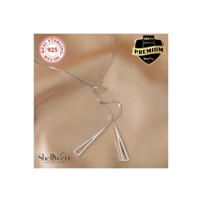 Elaria Sallantılı 925 ayar gümüş Kolye, kadın gümüş kolye , sallantılı gümüş kolye