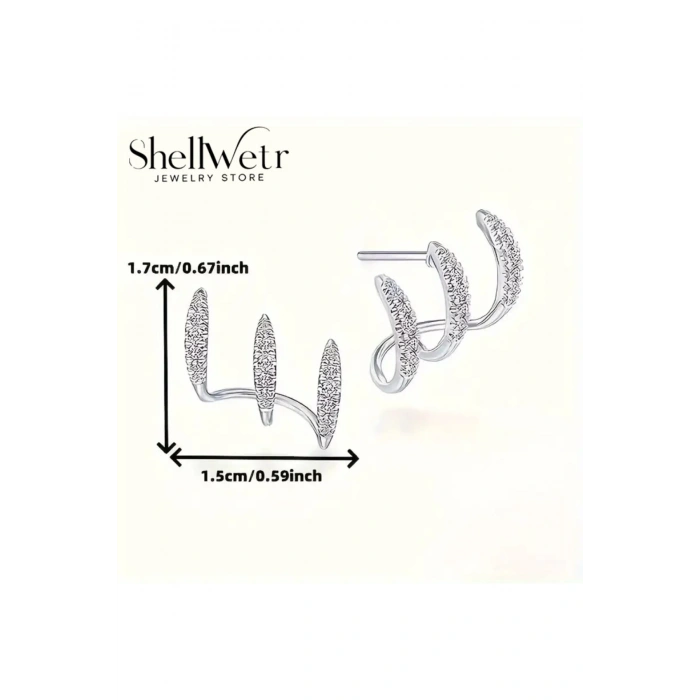Claw Küpe Sevgililer günü , annenize verilecek en güzel gümüş kaplama hediye