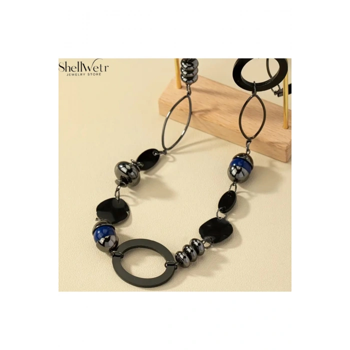 Geometric Grace Uzun Kolye Sevgililer günü , annenize verilecek en güzel hediye