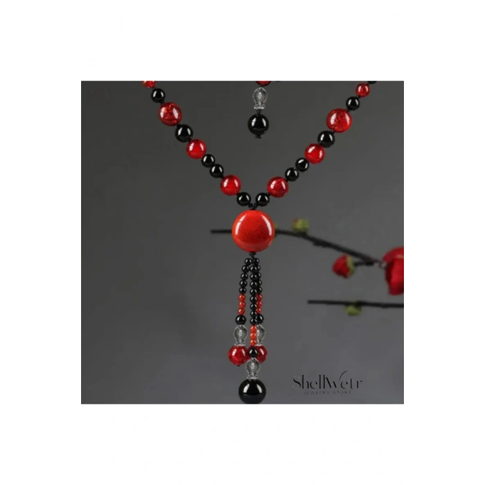 Crimson Moon Kolye Sevgililer günü , annenize verilecek en güzel hediye