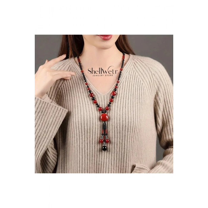 Crimson Moon Kolye Sevgililer günü , annenize verilecek en güzel hediye