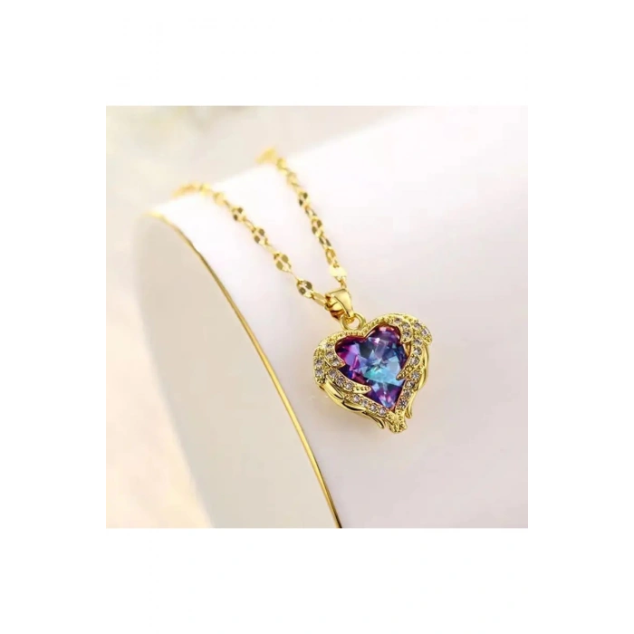 Miusa Altın Kaplama Kalpli Kolye-Sevdiklerinize ve kendinize en özel hediye