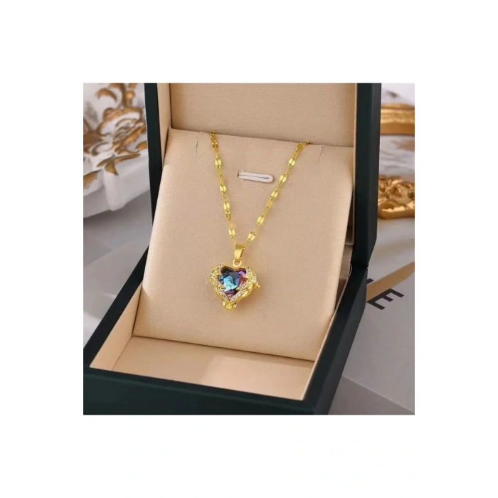 Miusa Altın Kaplama Kalpli Kolye-Sevdiklerinize ve kendinize en özel hediye