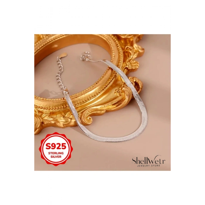 Luce gümüş italyan zincir bileklik 925 Ayar gümüş kaplama unisex bileklik