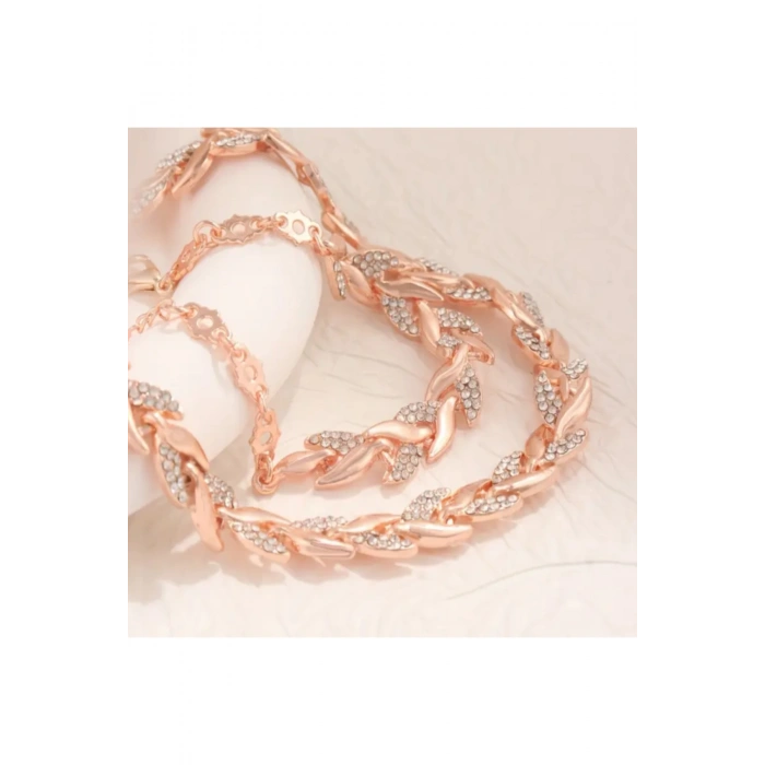 Solvita Altın Kaplama Işıltılı Kolye Bileklik Set-Sevdiklerinize ve kendinize en özel hediye