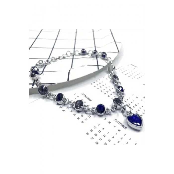 Ocean Heart Gümüş Kaplama Parlak Taşlı Bileklik kadın bileklik