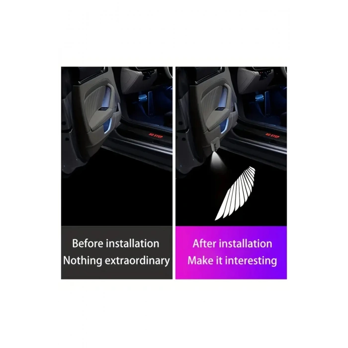 Wings Araba Kapısı Melek Kanadı Led Işık 1 kapı kullanımı için 1 yıl garantili
