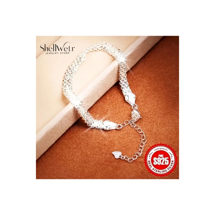 Ventino 925 Ayar zincirli gümüş bileklik Çok Sıralı Zincir Bileklik Sevdiklerinize en özel Hediye