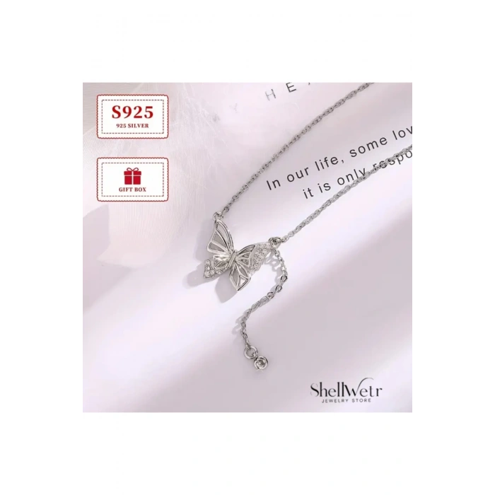 Rarity 925 Ayar gümüş kadın kelebekli kolye sevdiklerinize ve kendinize en özel hediye