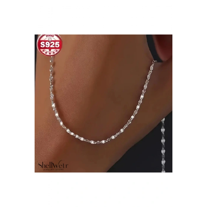 Elaris 925 Ayar Gümüş Parlak Kadın Kolye Signapur model kolye