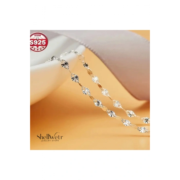 Elaris 925 Ayar Gümüş Parlak Kadın Kolye Signapur model kolye