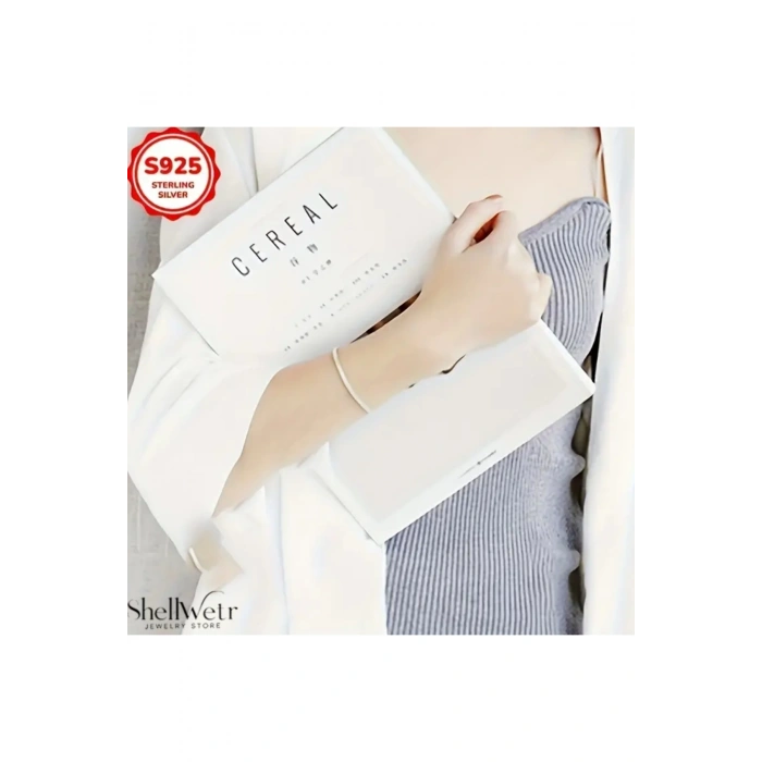 Nora Gümüş kaplama yılan zincir unisex bileklik charm takılabilir bileklik