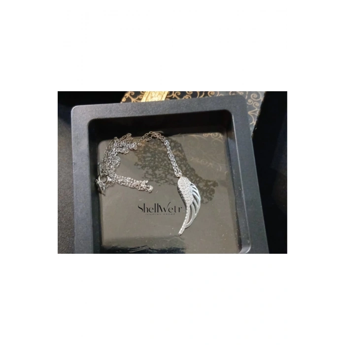 Angel wing Melek Kanadı Detaylı 925 Ayar Gümüş Kolye gümüş kolye