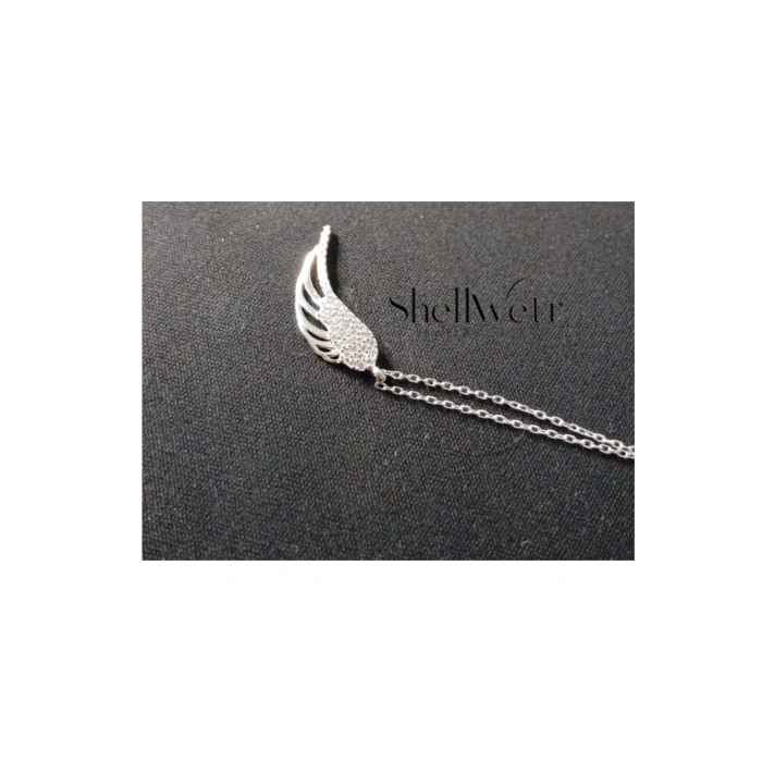 Angel wing Melek Kanadı Detaylı 925 Ayar Gümüş Kolye gümüş kolye