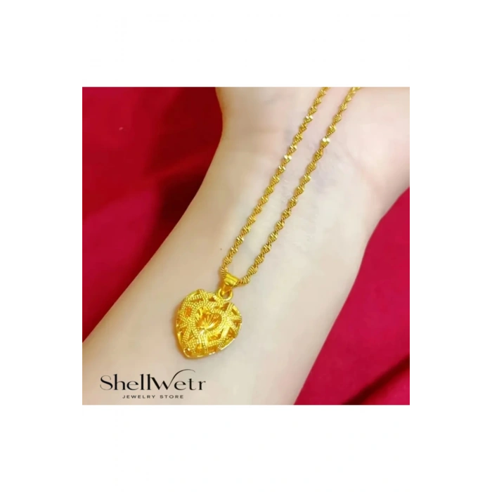 Meriç Altın kaplama kalpli kadın kolye en değerli hediye