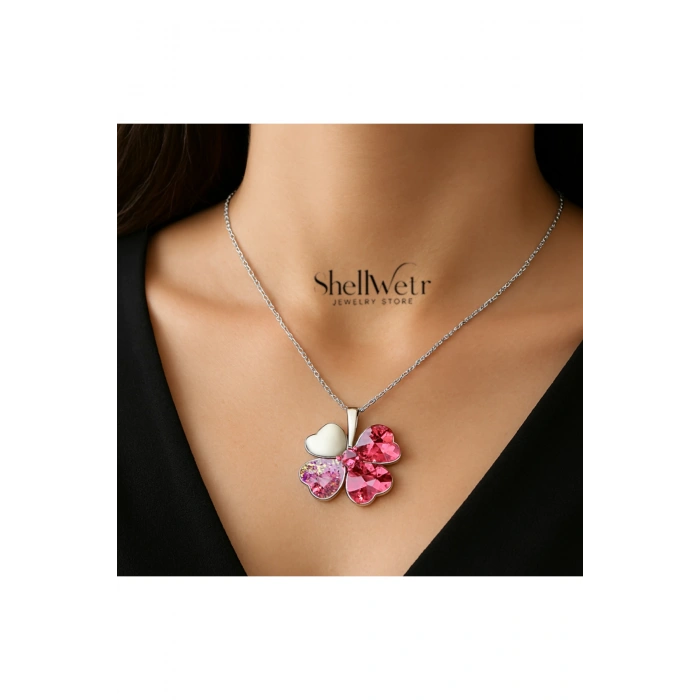 Lucky Bloom Gümüş kolye 925 ayar zincir kadın kolye