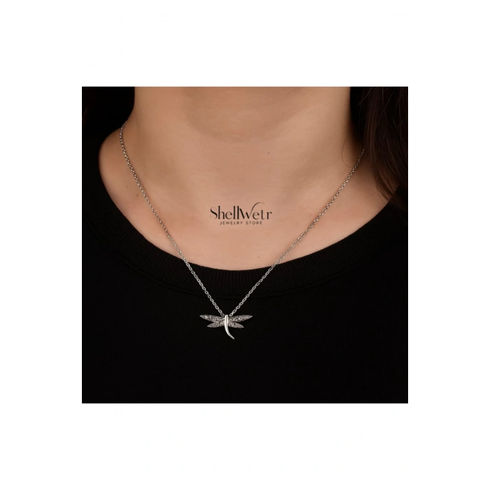 Kadın Kolye Dragonfly Kadın Kolye 925 Ayar Gümüş Yusufçuk Parlak Taşlı Şık ? Neden güçlü?