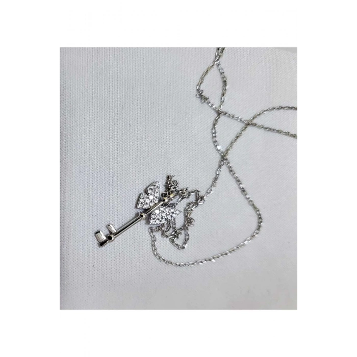 Kadın Kolye Lumora Kadın Kolye 925 Ayar Gümüş Kelebek Anahtar Detaylı Şık