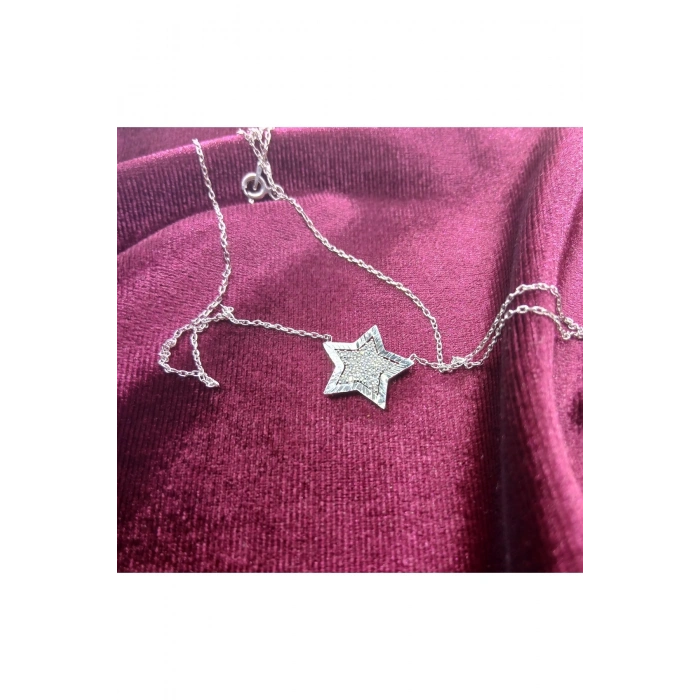 Kadın Kolye Starry Kadın Kolye 925 Ayar Gümüş Parlak Yıldız Detaylı Şık