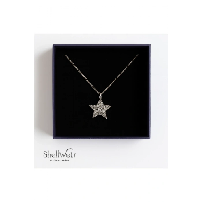Kadın Kolye Celestia Kadın Kolye 925 Ayar Gümüş Yıldız Detaylı Şık Hediyelik