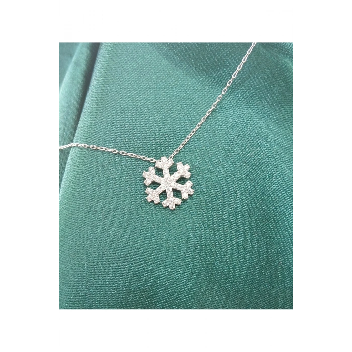 Kadın Kolye Snowy Kadın Kolye 925 Ayar Gümüş Kartanesi Şık Anlamlı Hediyelik