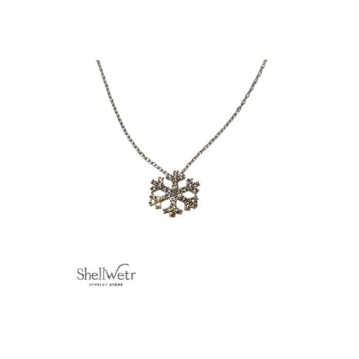 Kadın Kolye Snowy Kadın Kolye 925 Ayar Gümüş Kartanesi Şık Anlamlı Hediyelik