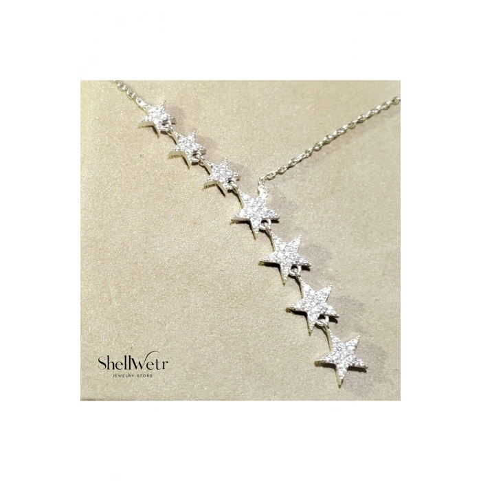 Kadın Kolye Constellation Kadın Kolye 925 Ayar Gümüş Y Şeklinde Şık Hediyelik